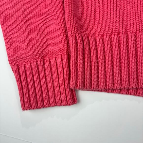 Ralph Lauren Sport Pink Cotton Button Front Cardigan Size L - Picture 6 of 9